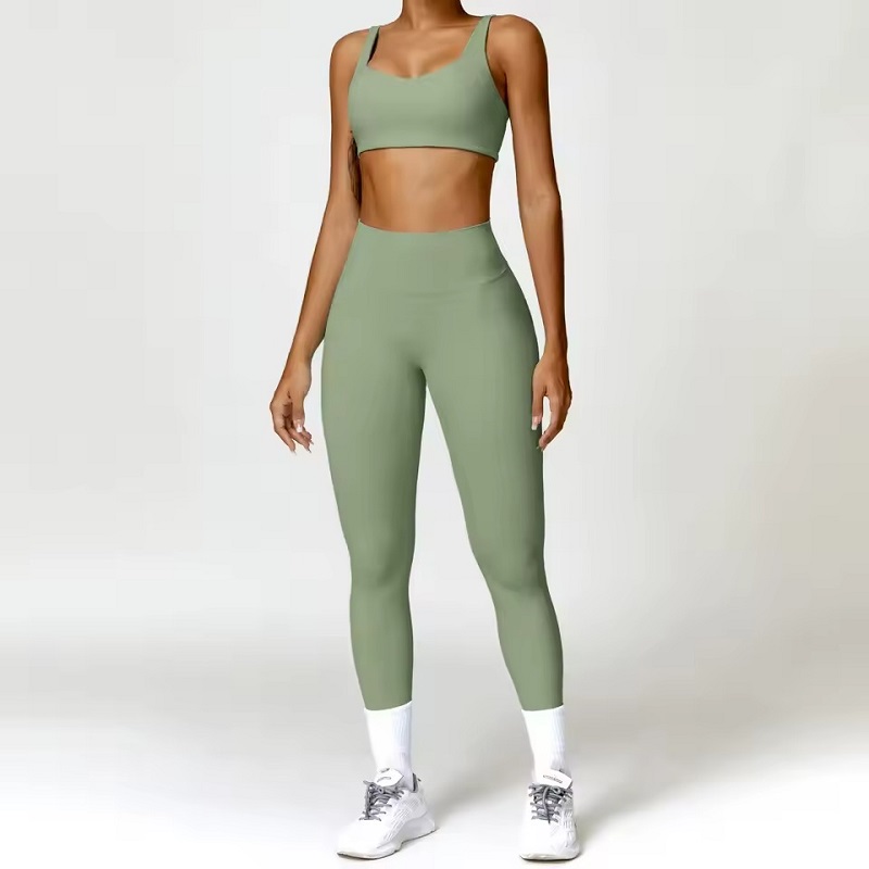 green pilates sets for women